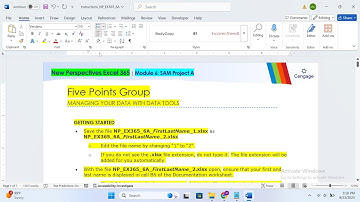 New Perspectives Excel 365  Module 6 SAM Project A Five Points Group | NP_EX365_6A