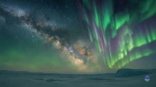 Celestial Pulse Alpha Waves for Focus & Flow State Aurora Borealis Time Lapse 2h Study Work & ADHD