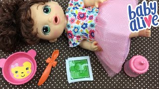 Feeding Baby Alive Sweet Spoonfuls Green Veggies Doll Food