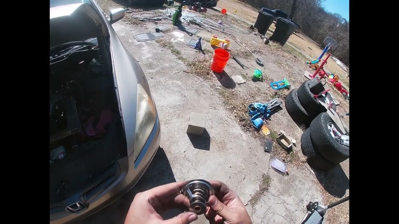 2004 Honda Accord thermostat replacement V6(3.0) - YouTube