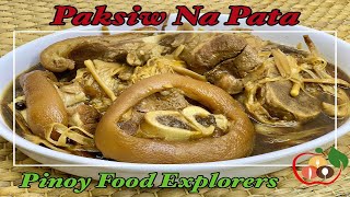 Paksiw Na Pata Na May Bulaklak Ng Saging | Pork Hocks Cooked in Vinegar & Spices w/ Banana Blossoms