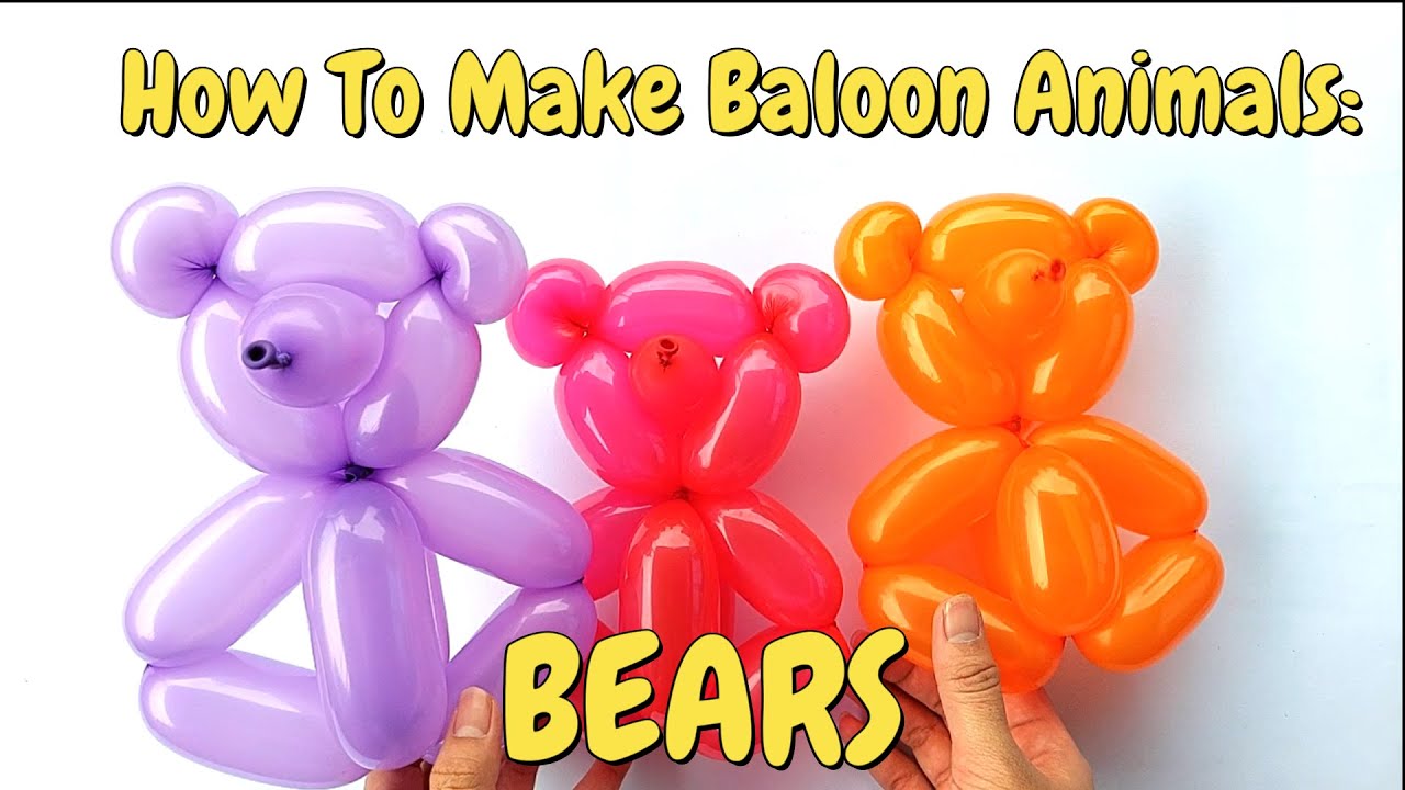 How to make balloon animal BEARS. Easy steps to make balloon animal