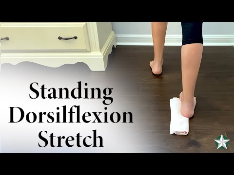 Standing Dorsiflexion Stretch Demonstration - Physical Therapy Exercises