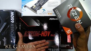 AMD Ryzen 5 3400G ASRock A320M-HDV R4.0 Hyper X DDR4 ASUS XONAR DX Segotep LUX II