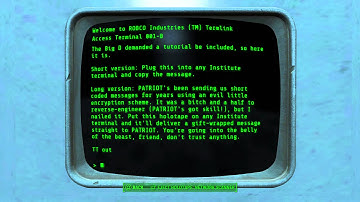 Fallout 4 - Underground Undercover: Network Scanner Initiated, Read Patriot