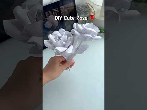 Easy rose idea🌹✨#shorts #art #diy #craft #youtubeshorts