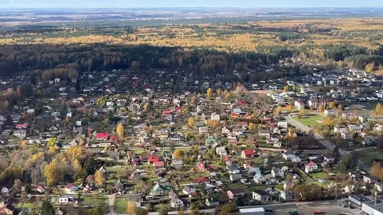 Strong crosswind bumpy landing at Vilnius airport Lithuania