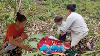 full video: sick child, growing corn, growing vegetables and selling fruit,