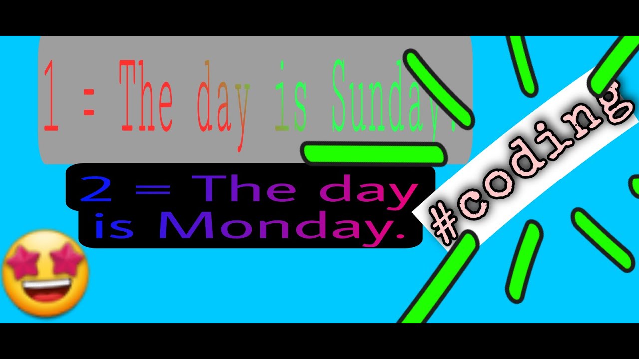 How to write c program to print days of week.🖥🤩C program to print days ...