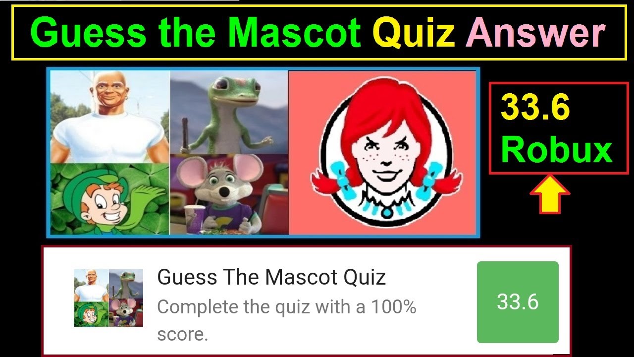 Guess the Mascot Quiz Answer Mascot Quiz Answer Quizfactory YouTube