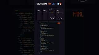 HTML, CSS Card carousel #htmlcss #htmlcss #code #webdev #frontenddev