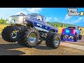 BIGFOOT TRUCK VS. $100K LIFTED DURAMAX | TUG OF WAR | FARMING SIMULATOR 2019