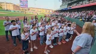 Donelson Elementary School Chorus - Redbirds game 5-20-23. Upper and Lower choruses represented!