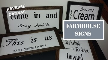 Diy farmhouse sign/diy reverse canvas sign /diy farmhouse sign with cricut air 2