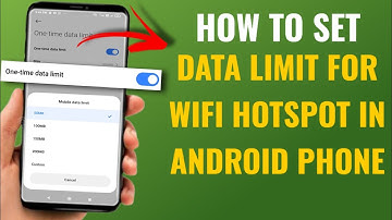 How To Set Wifi Hotspot Data Limit In Android Phone | Ft. Poco | English