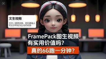 FramePack图生视频，6G显存生成60秒AI视频？up过度吹牛x??
