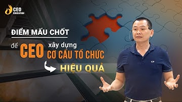 ĐIỂM MẤU CHỐT ĐỂ CEO XÂY DỰNG CƠ CẤU TỔ CHỨC DOANH NGHIỆP HIỆU QUẢ | Ngô Minh Tuấn | Học Viện CEO