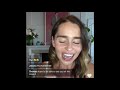 Emilia Clarke Clinique UK Live Makeup Routine June 2020