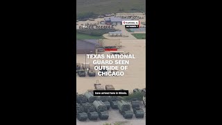 Texas National Guard seen outside of Chicago
