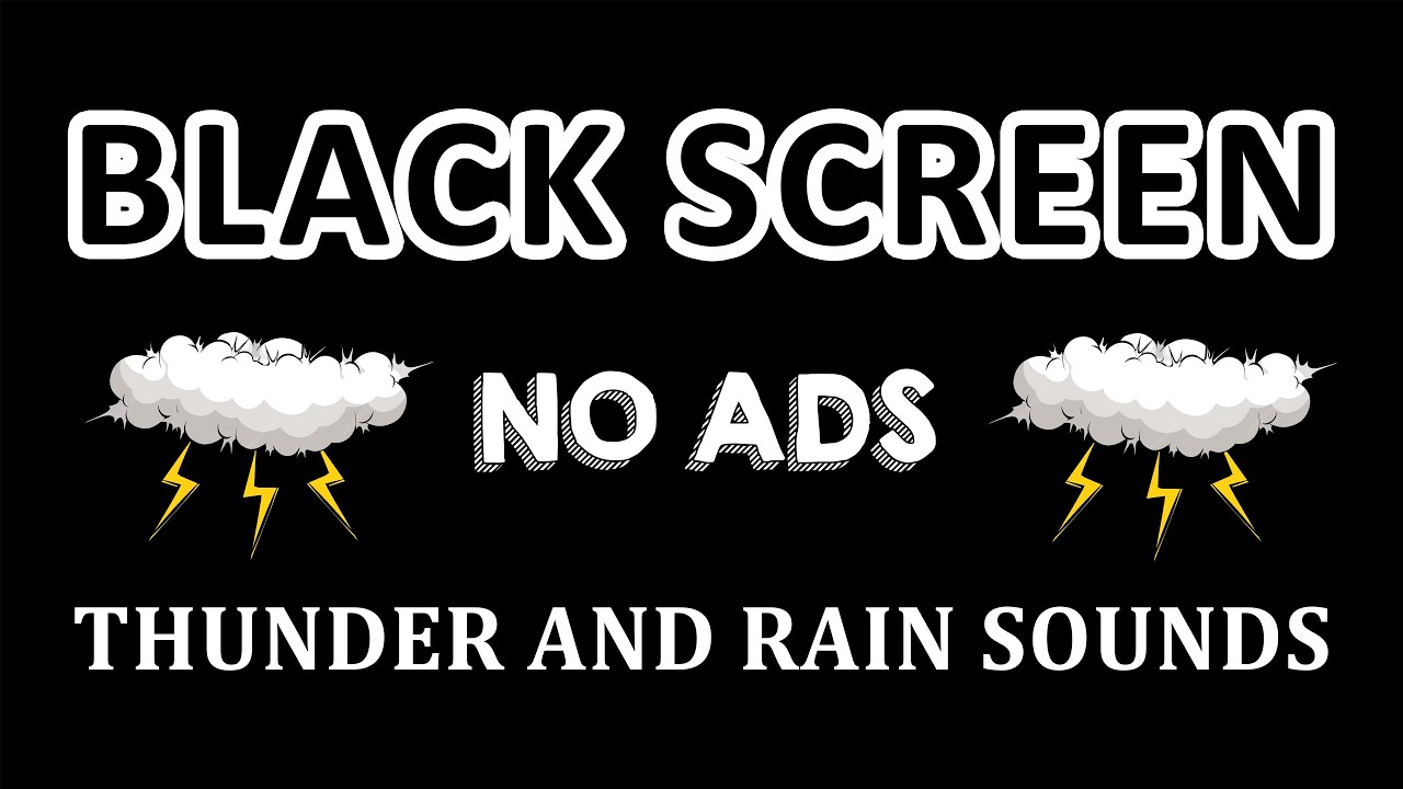 Goodbye Sadness to Sleep Instantly with Night HEAVY Rain and PURE Thunder | Black Screen Meditation