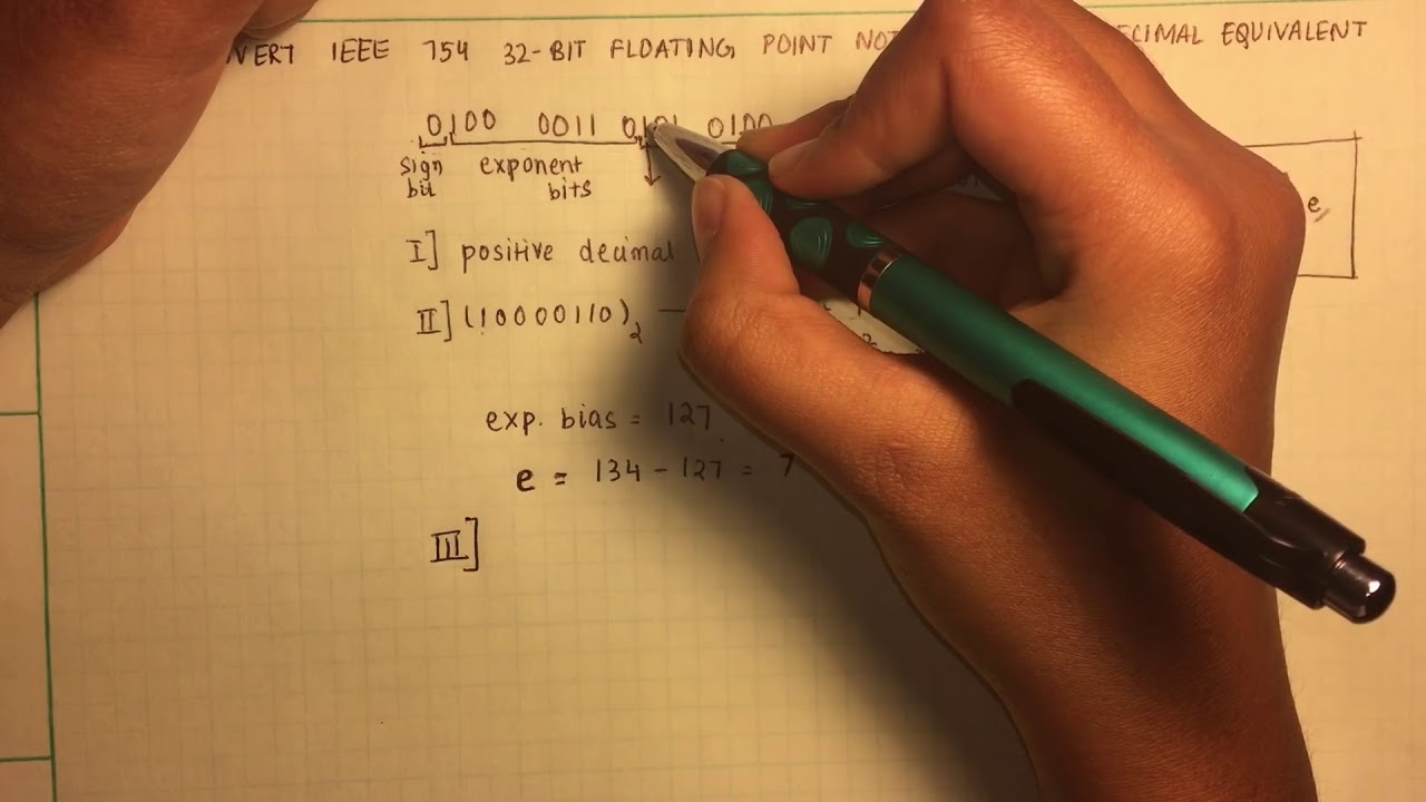 IEEE 754 Floating Point Representation to its Decimal Equivalent - YouTube