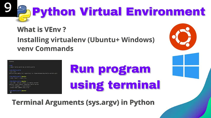 #9 OPENCV - PYTHON | Virtual Environment (window + Ubuntu) INSTALL and USAGE | sys.argv Argument