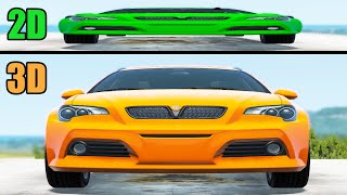 2d Car vs 3d Car #2 - Beamng drive