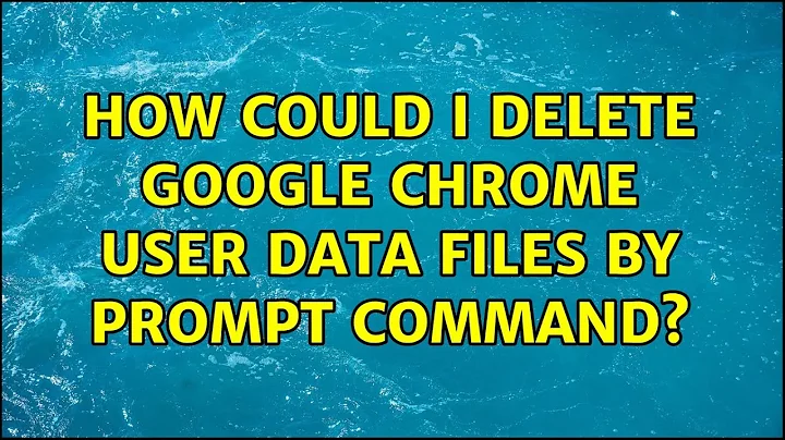 How could I delete Google Chrome User Data files by prompt command?