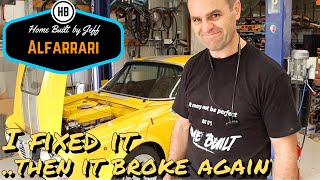 I repaired the Alfarrari... then it broke again  Ferrari engined Alfa 105 Alfarrari build part 201