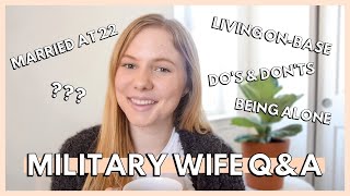 YOUNG MILITARY WIFE Q&A | what it’s like to be a military wife/marine wife