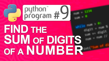 🐍Python Program #9: Find the Sum of Digits of a Number | Python Programming