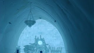 Ice chapel in Icehotel in Sweden, guided tour Ice chapel in Icehotel in Sweden, guided tour