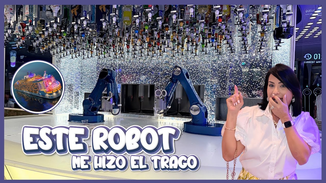 NUNCA IMAGINÉ QUE UN ROBOT 🤖 😱ME SIRVIERA TRAGOS EN UN CRUCERO 🛳️ 