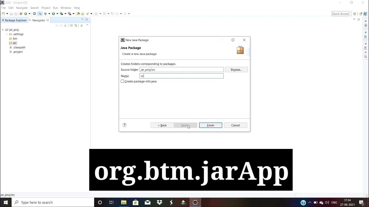 How to create a basic JDBC project, JAR File and build a java path ...