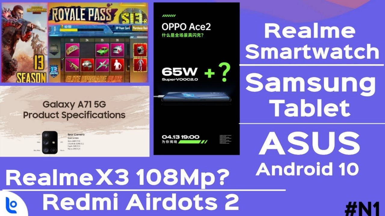 Tech News #1 Realme X3 108Mp?, Redmi Airdots 2, Oppo Ace 2 65W & 40W ...