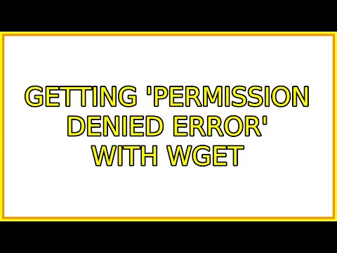 Ubuntu: Getting 'permission denied error' with Wget