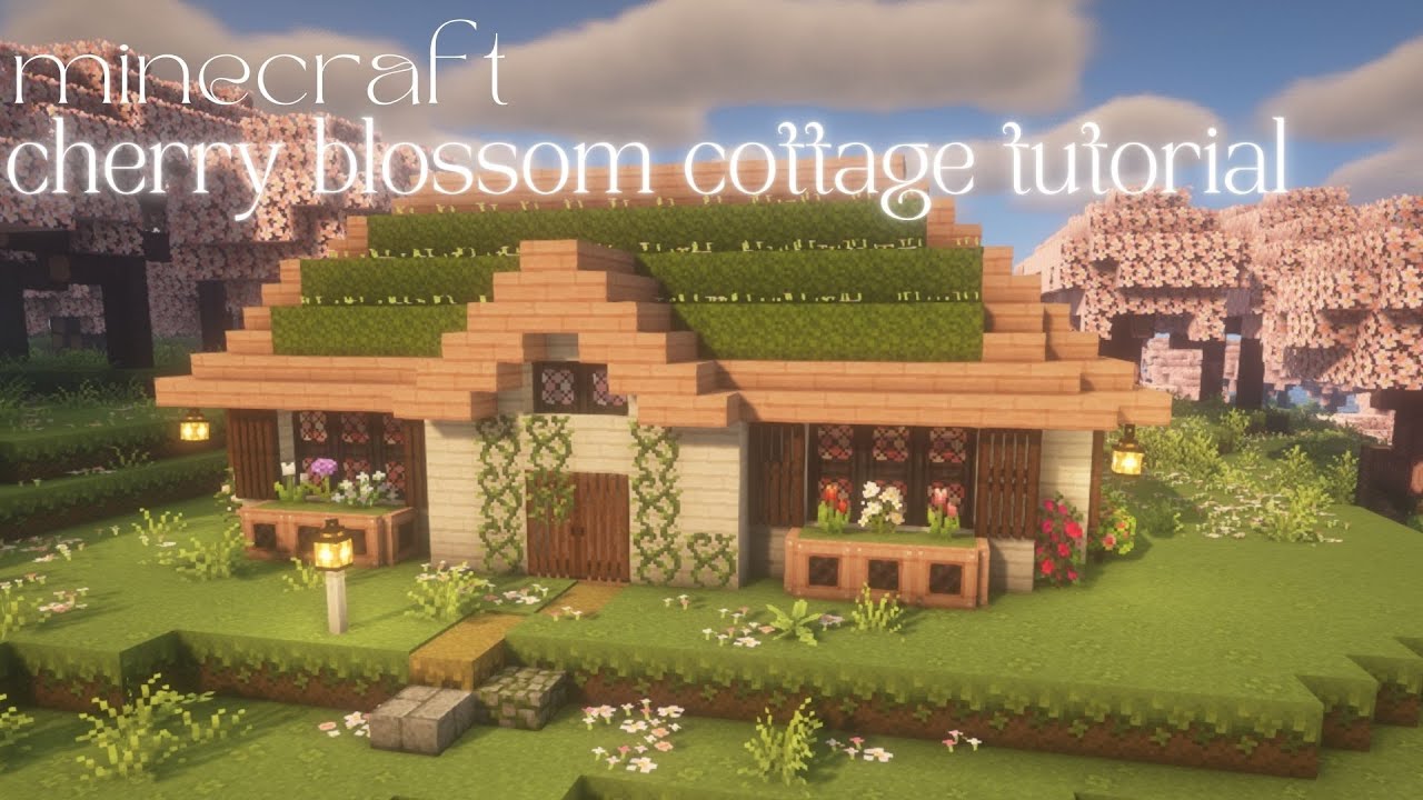 Aesthetic Minecraft │ Cherry Blossom Fairy Cottage Tutorial 🌸🎀 Mizuno's ...