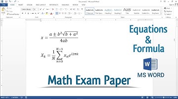 Write Math Equations in MS Word | Make Math Question Paper in MS Word | Write Fractions in Word