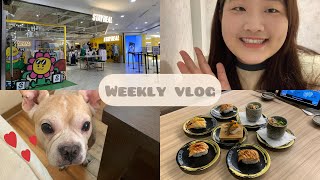 weekly vlog / 大四開學週、平祿壽司初體驗、Stayreal中友店開幕日❤️