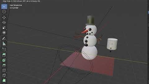 LP 25 Blender-Low Poly Snowman