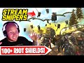 RIOT SHIELD ARMY TAKES OVER WARZONE! 100+ STREAM SNIPERS!