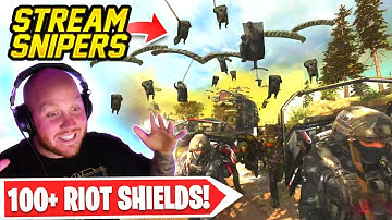 RIOT SHIELD ARMY TAKES OVER WARZONE! 100+ STREAM SNIPERS!