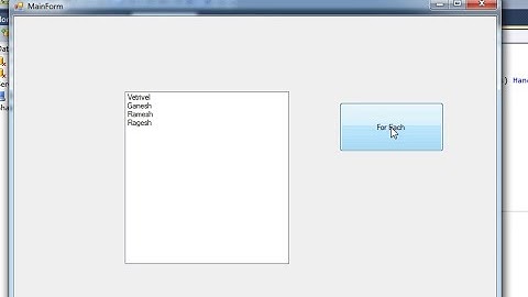 For Each Loop in Vb.net