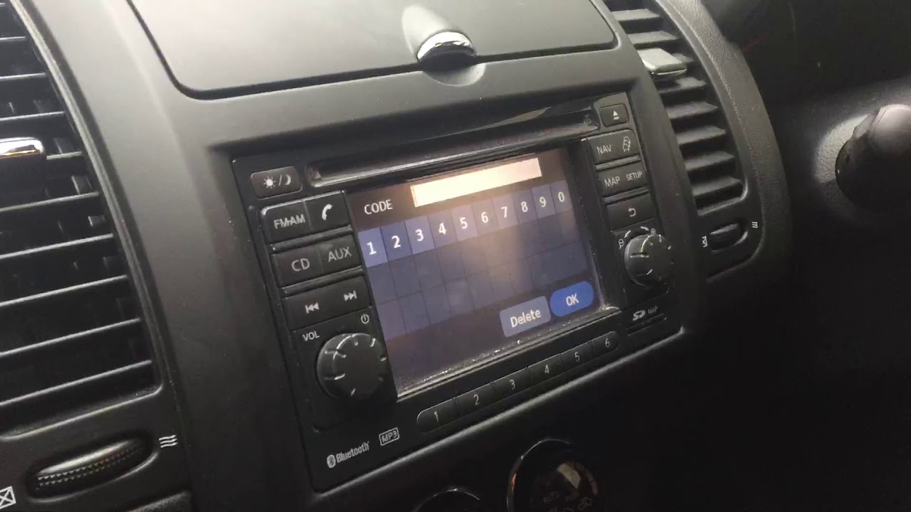 How to enter radio code on Nissan Note YouTube