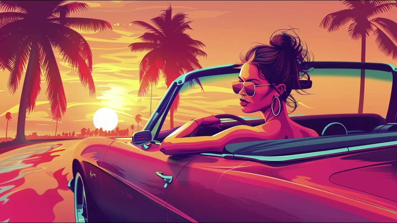 Miami Cruise -- Chill Summer Synthwave Vibes -- Lo-Fi Study Beats