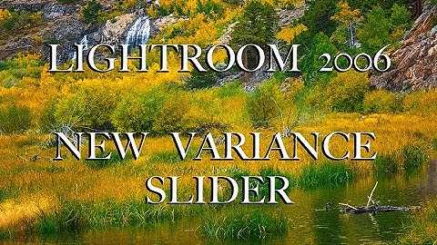Lightroom 2026 New Variance Tool
