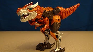 TRANSFORMERS 4 GRIMLOCK FLIP N CHANGE AGE OF EXTINCTION VIDEO TOY REVIEW