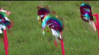 Over 1,300 pinwheels planted to represent child abuse and neglect cases in Trumbull County