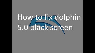 How to fix dolphin 5.0 black screen or if the game won