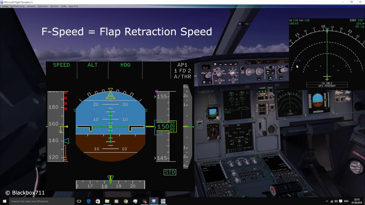 FSLabs A320 X Basics Characteristic Speeds on the PFD